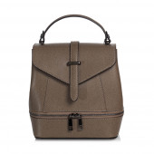 Rucsac dama din piele naturala DiAmanti Enna Taupe Scuro